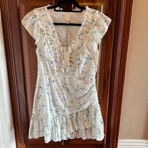 La Vie Rebecca Taylor Sleeveless Gaelle Dress Size M, Color Milk Combo.
